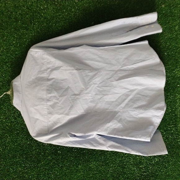 Blue Striped Button-Up Shirt with Embroidered Details - Picture 5 of 6